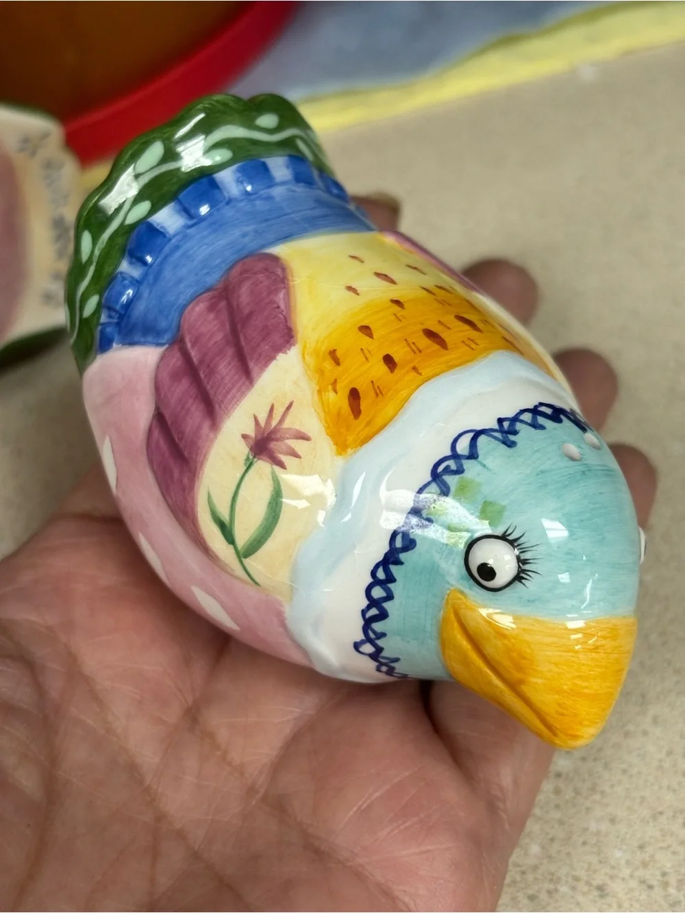 Fitz & Floyd Gypsy Chicks Ceramic Salt & Pepper Shakers. Read Description.